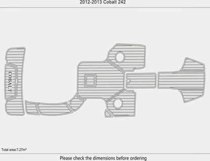 EVA Pad for Cobalt 242 Swim Platform Cockpit (2013)