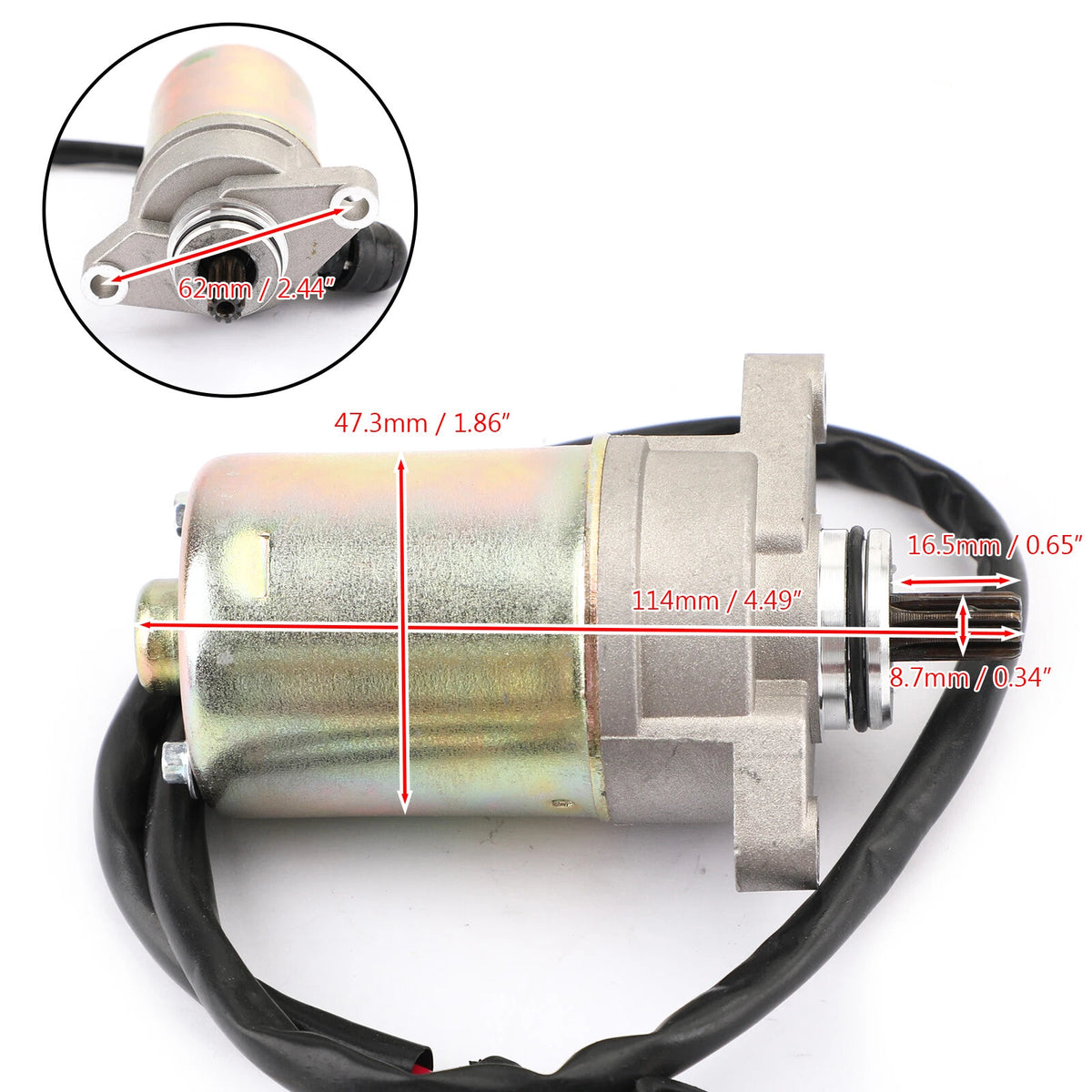 Starter for Bombardier ATV DS70 DS90 (2008–2018) V31200DGF000 V31200DGF010 V31-200-DGF020