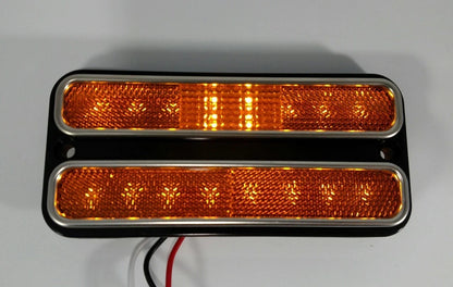 Amber LED Side Marker Lights Pair with Turn Signal for Chevy C10 (1968–1972)