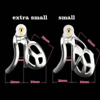 Stainless Steel Male Chastity Device Mamba Cage 45mm