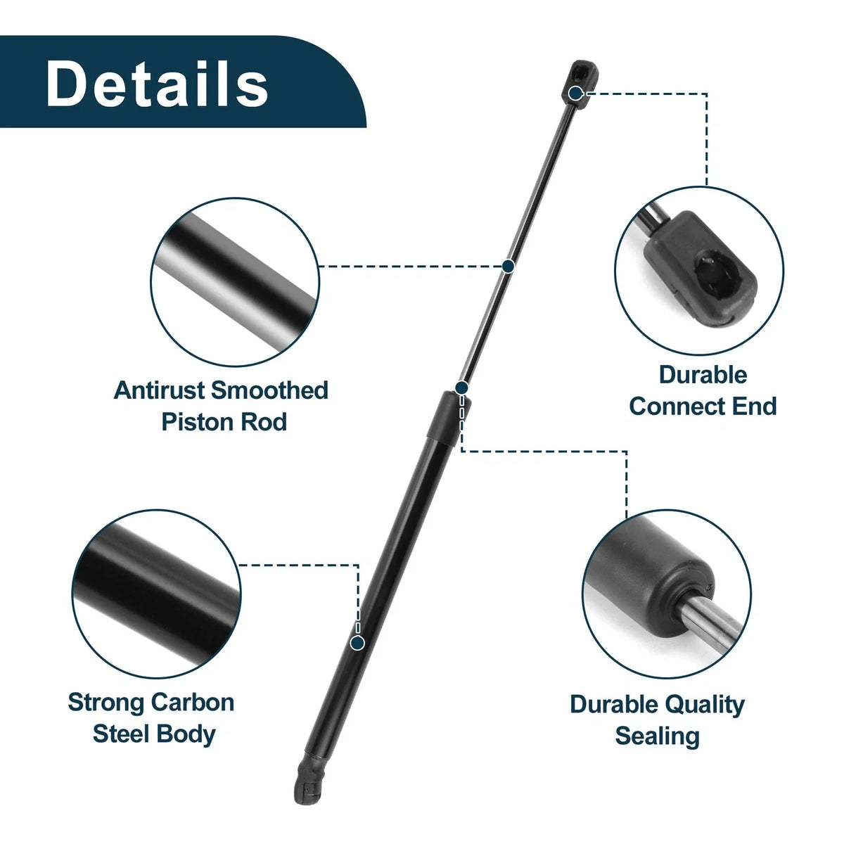 Set of 2 Rear Hatch Lift Supports Struts Gas Spring No. 817701G000 for Kia Rio5 (2006–2011)