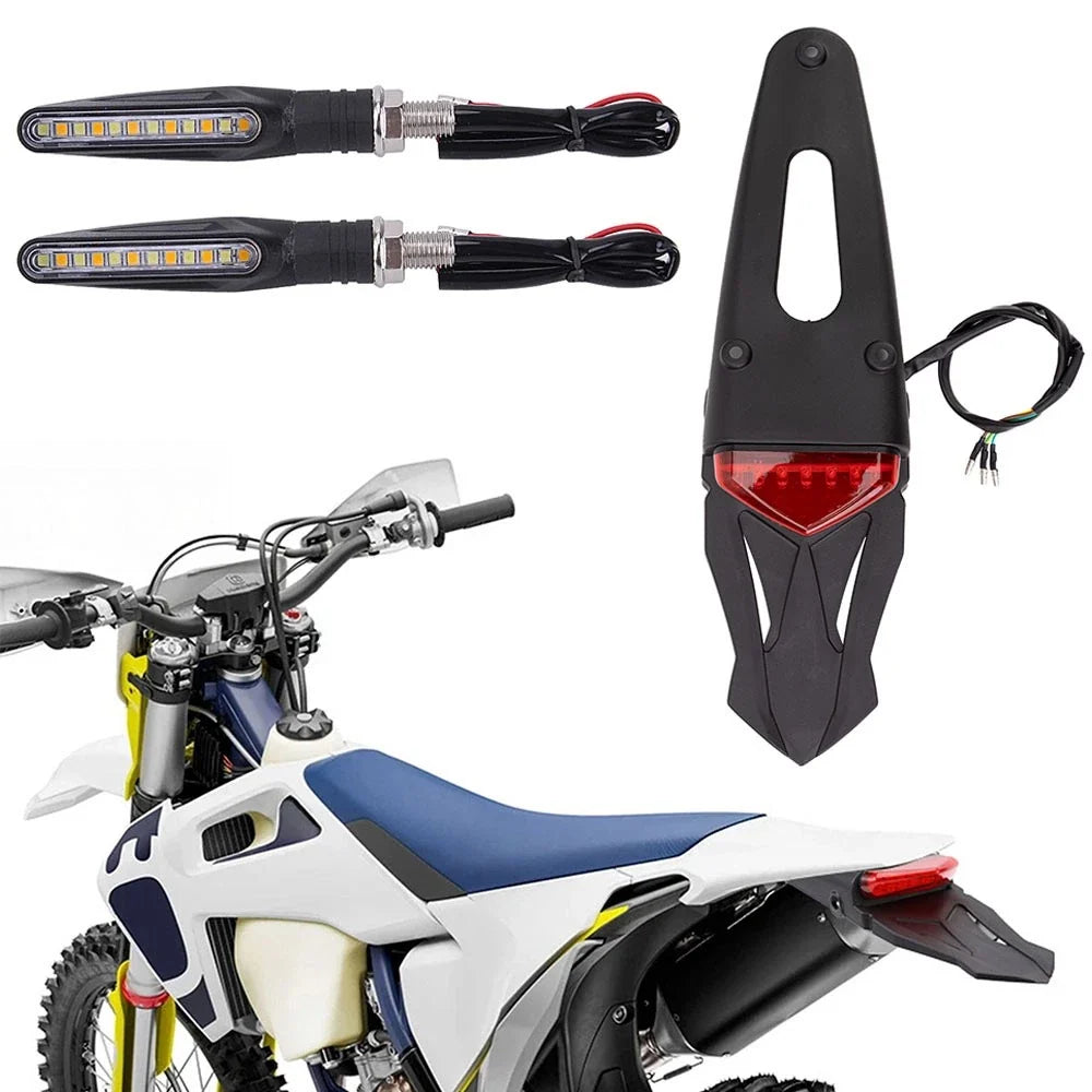 LED Rear Fender Tail Brake Light Turn Signal for Universal Dirt Bike (All Years)