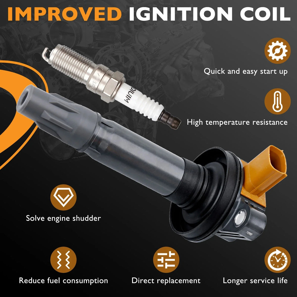 6X DG549 Ignition Coil & Spark Plugs for Ford F-150, Explorer (2015–2023)
