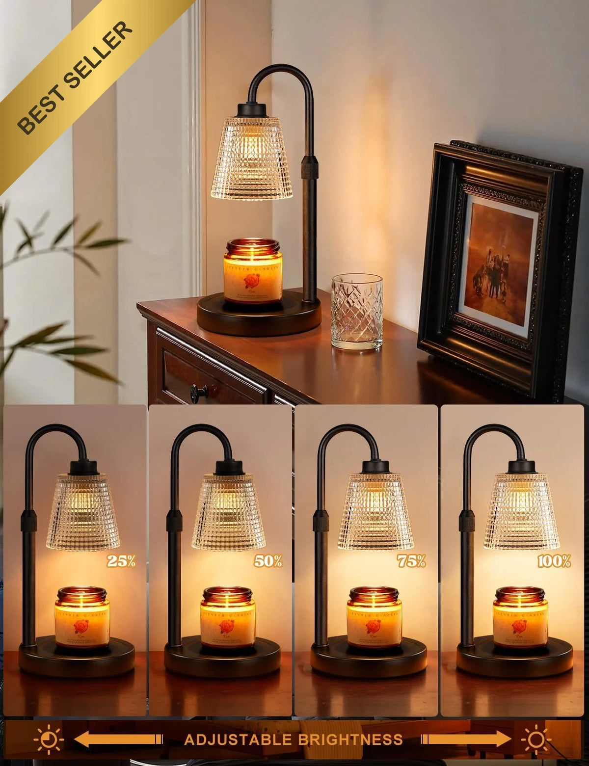 Candle Warmer Lamp with Timer for Home Decor (Adjustable Height)