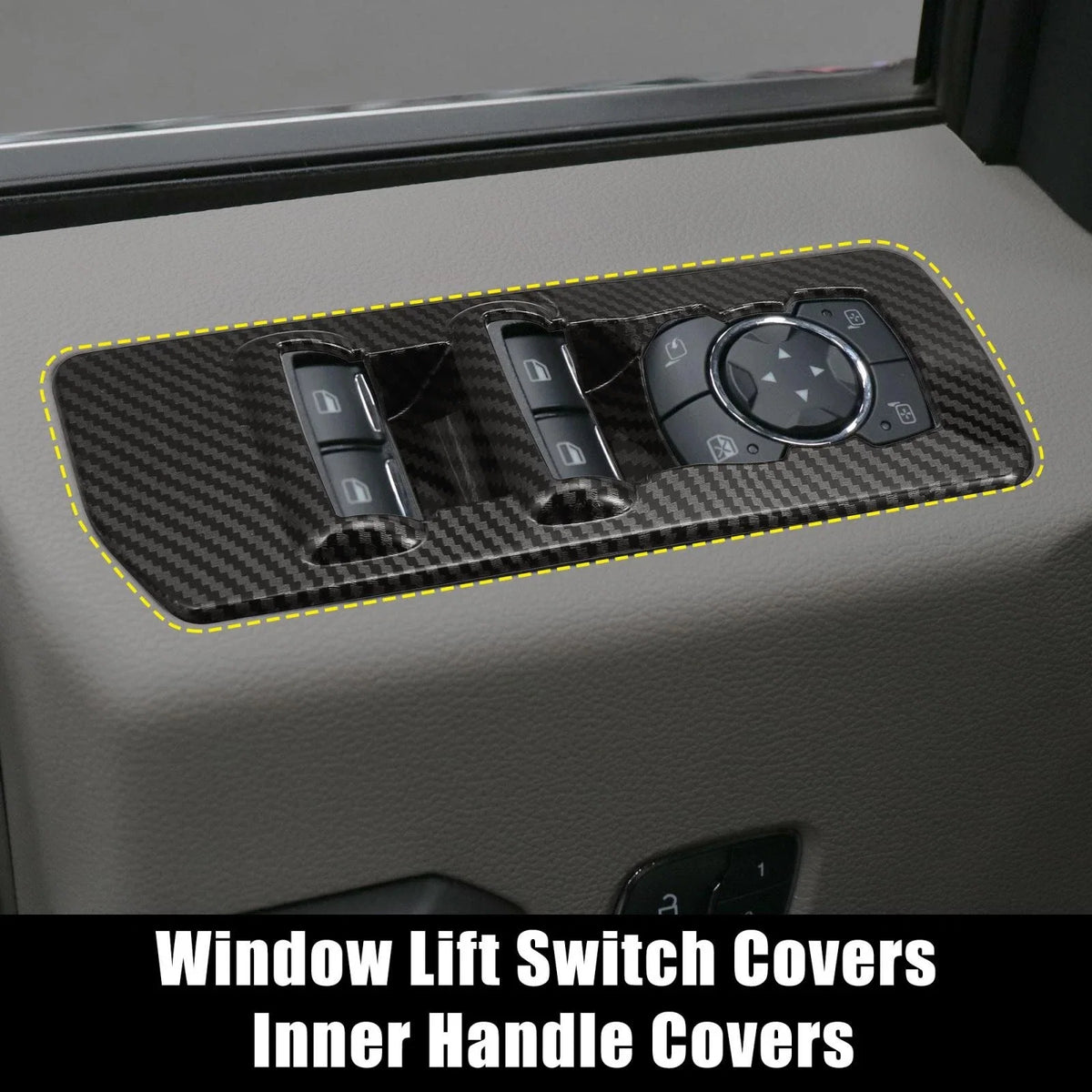 Set of 2 Window Lift Switch Covers for Ford F-150 (2015–2019)