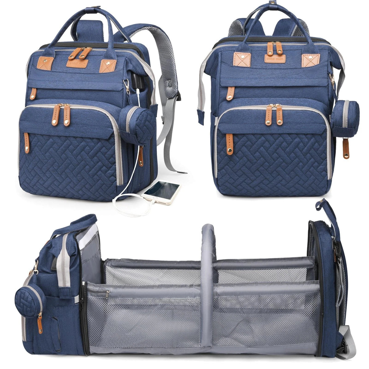 Astro Alan Baby Diaper Bag with Changing Station, Waterproof, Blue