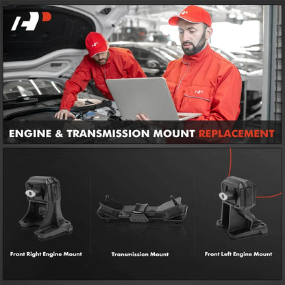 3X Engine Motor & Transmission Mount for Dodge Ram 1500 (2006–2007) RWD