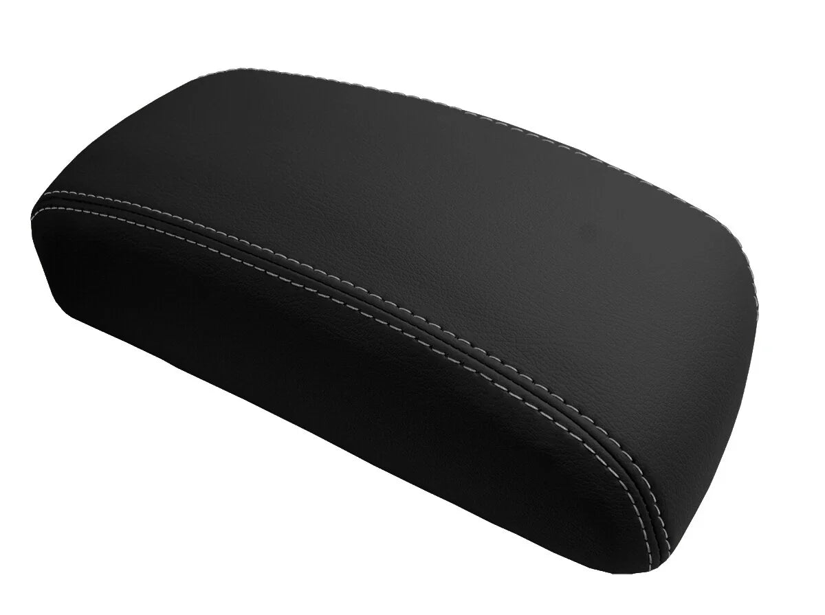 Leather Console Lid Armrest Cover for Nissan Maxima (1997–1999) Gray Stitch