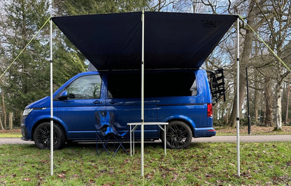 Set of 2.4 x 3m Black Awning Canopy for Campervan Caravan