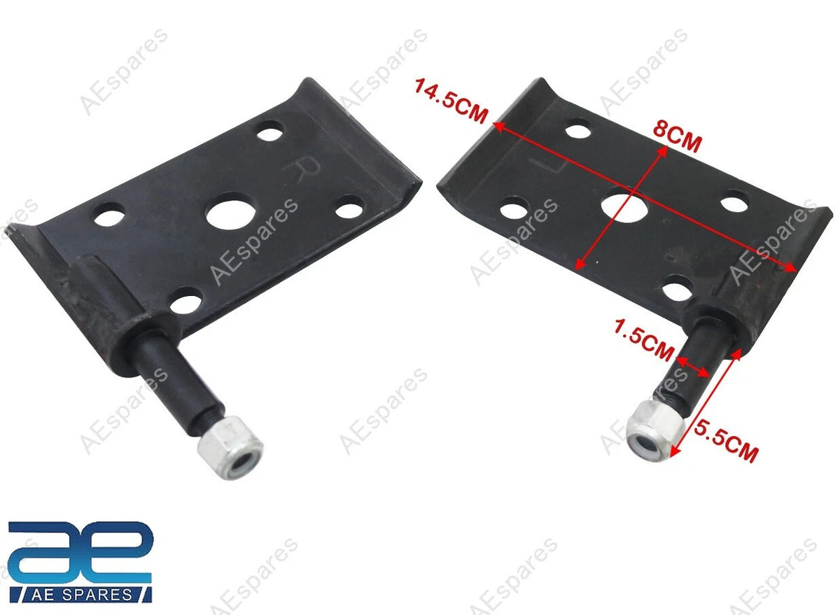 Set of 2 Front Spring Shock Plates for Jeep CJ6 (1972–1975) 5353990 5353991
