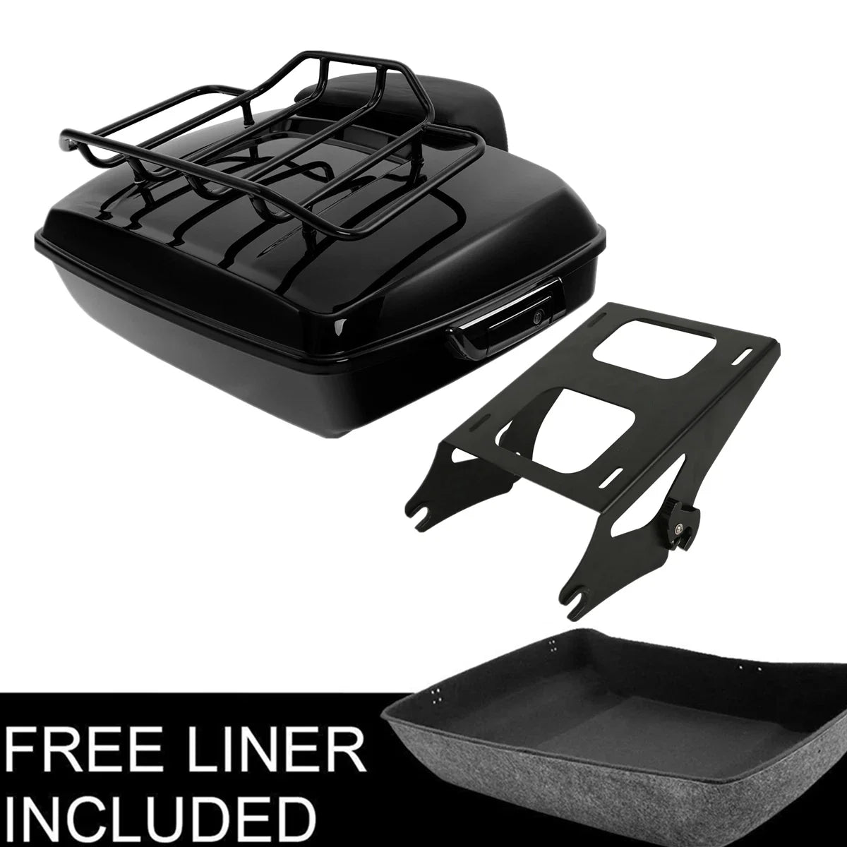 Chopped Trunk Pad Mount Rack for Harley Touring Street Road Glide (2014–2023)