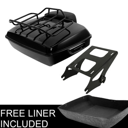 Chopped Trunk Pad Mount Rack for Harley Touring Street Road Glide (2014–2023)