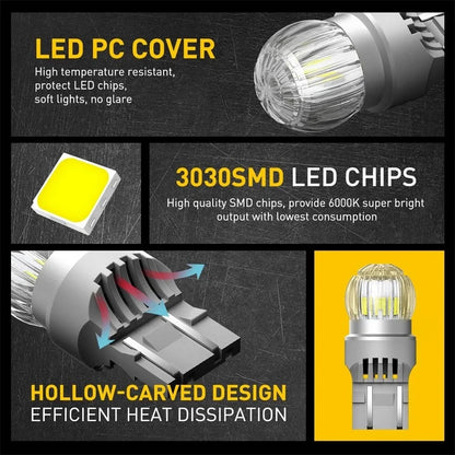 2X LED Reverse Backup Light Bulb for AUXITO (7443, 7440)