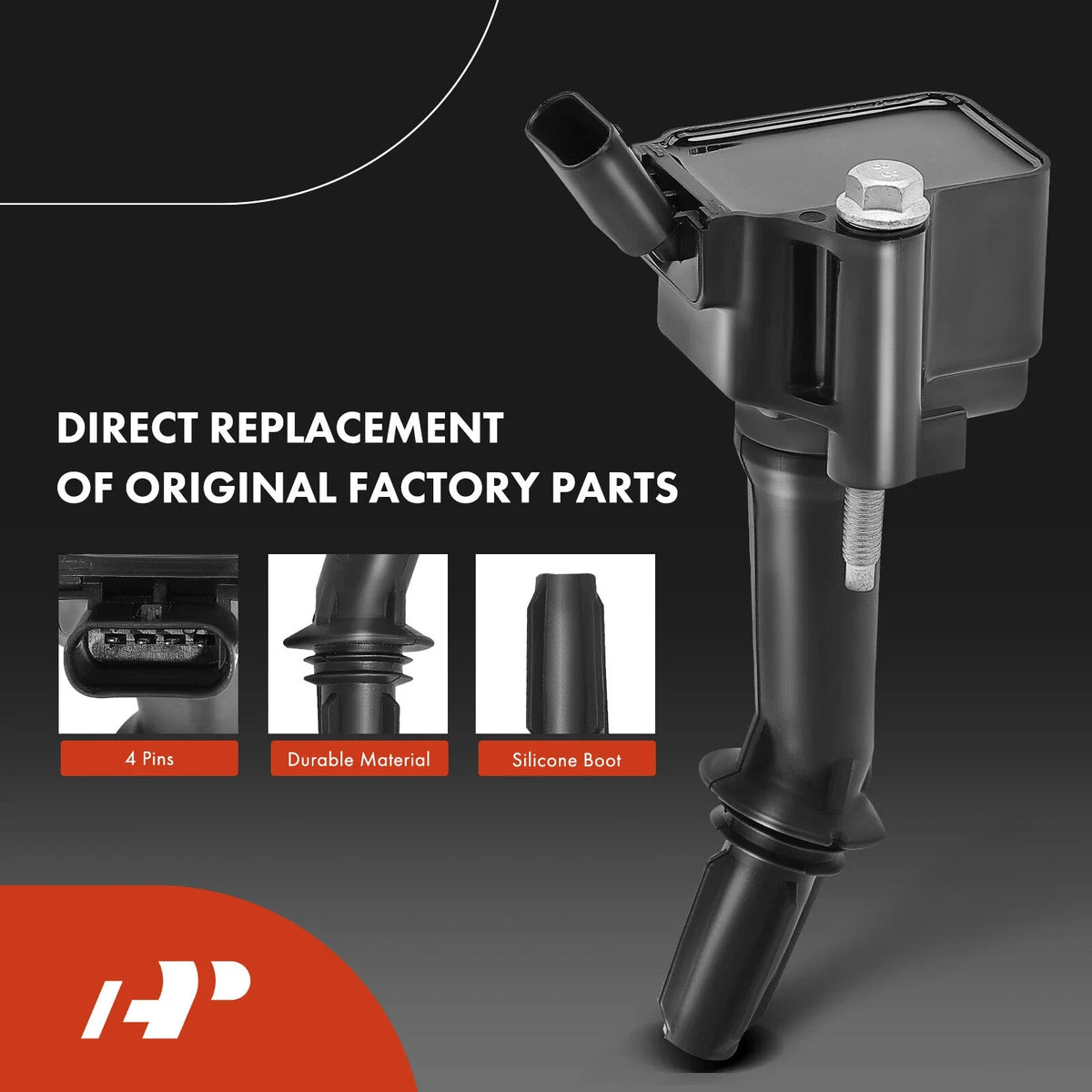 Set of 4 Ignition Coils and 4 Iridium Spark Plugs for Chevy Equinox Malibu (2010–2019)