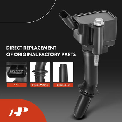 Set of 4 Ignition Coils and 4 Iridium Spark Plugs for Chevy Equinox Malibu (2010–2019)