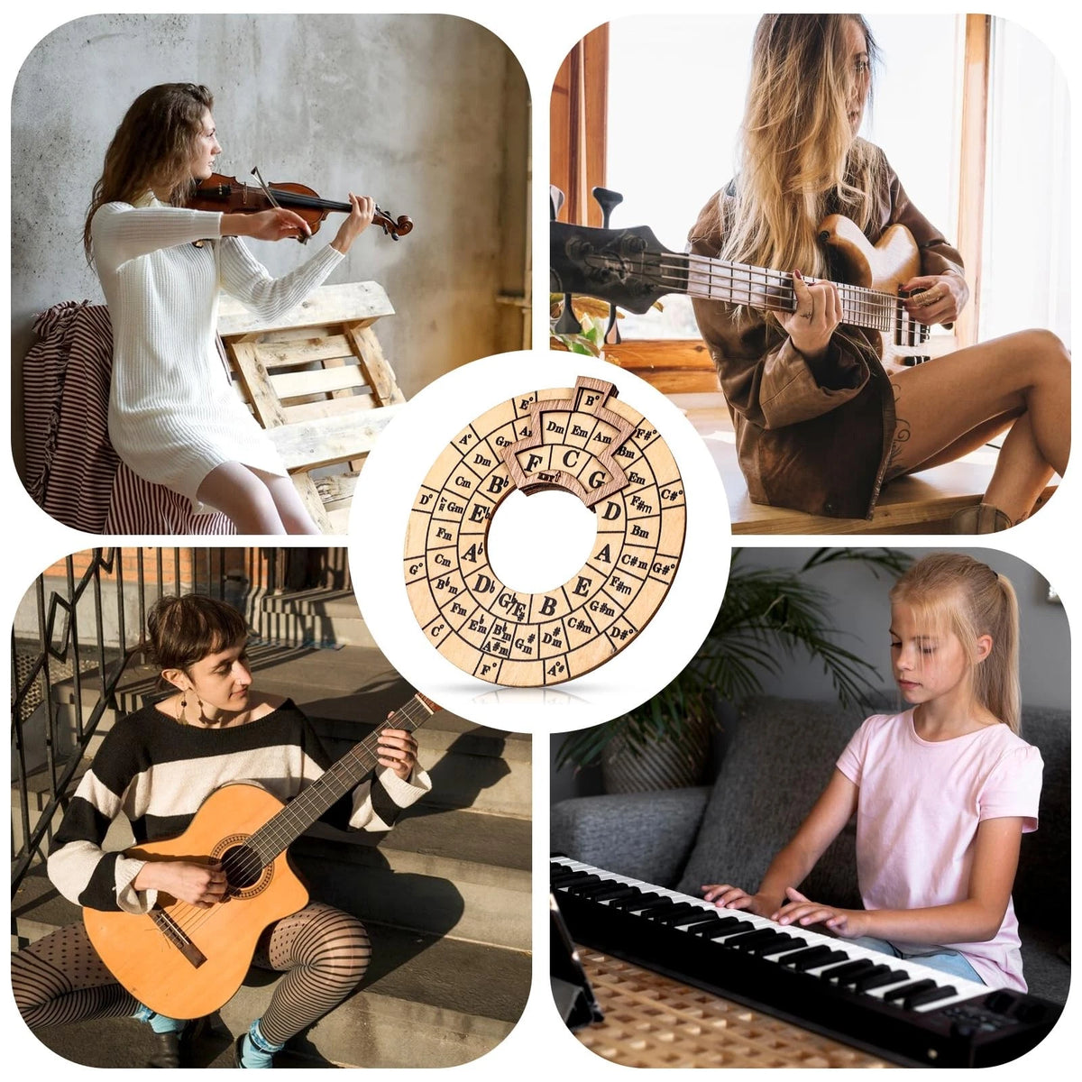 Circle of Fifths Wheel for Guitar
