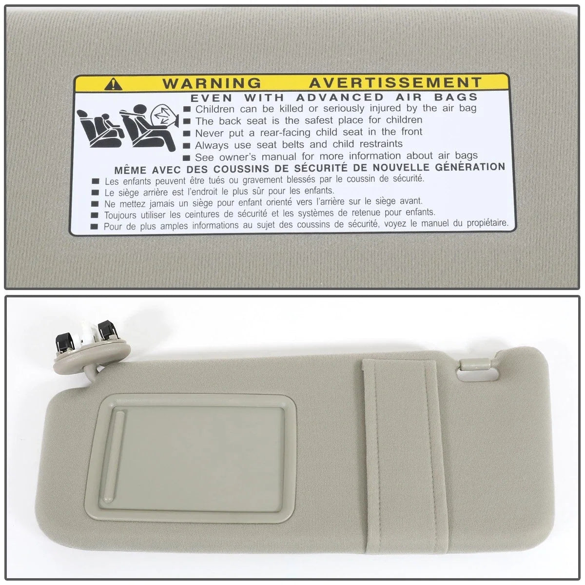 Front Driver Side Sun Visor for Toyota Camry (2007–2011) Tan OE Style