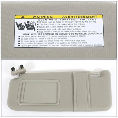 Front Driver Side Sun Visor for Toyota Camry (2007–2011) Tan OE Style