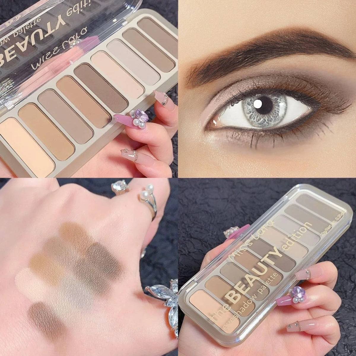 9-Color Matte Eyeshadow Palette Waterproof for Makeup Enthusiasts