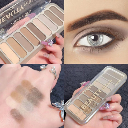 9-Color Matte Eyeshadow Palette Waterproof for Makeup Enthusiasts