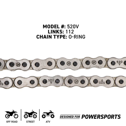 Sprocket Chain Set for Yamaha YZ125 (MK1004086, 9Y581-92111-00, 9Y582-28111-00, 9Y582-36111-00)
