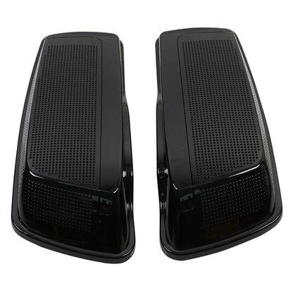 Dual 6x9" Speaker Saddlebag Lids for Harley Touring (2014–2022) - Vivid Black