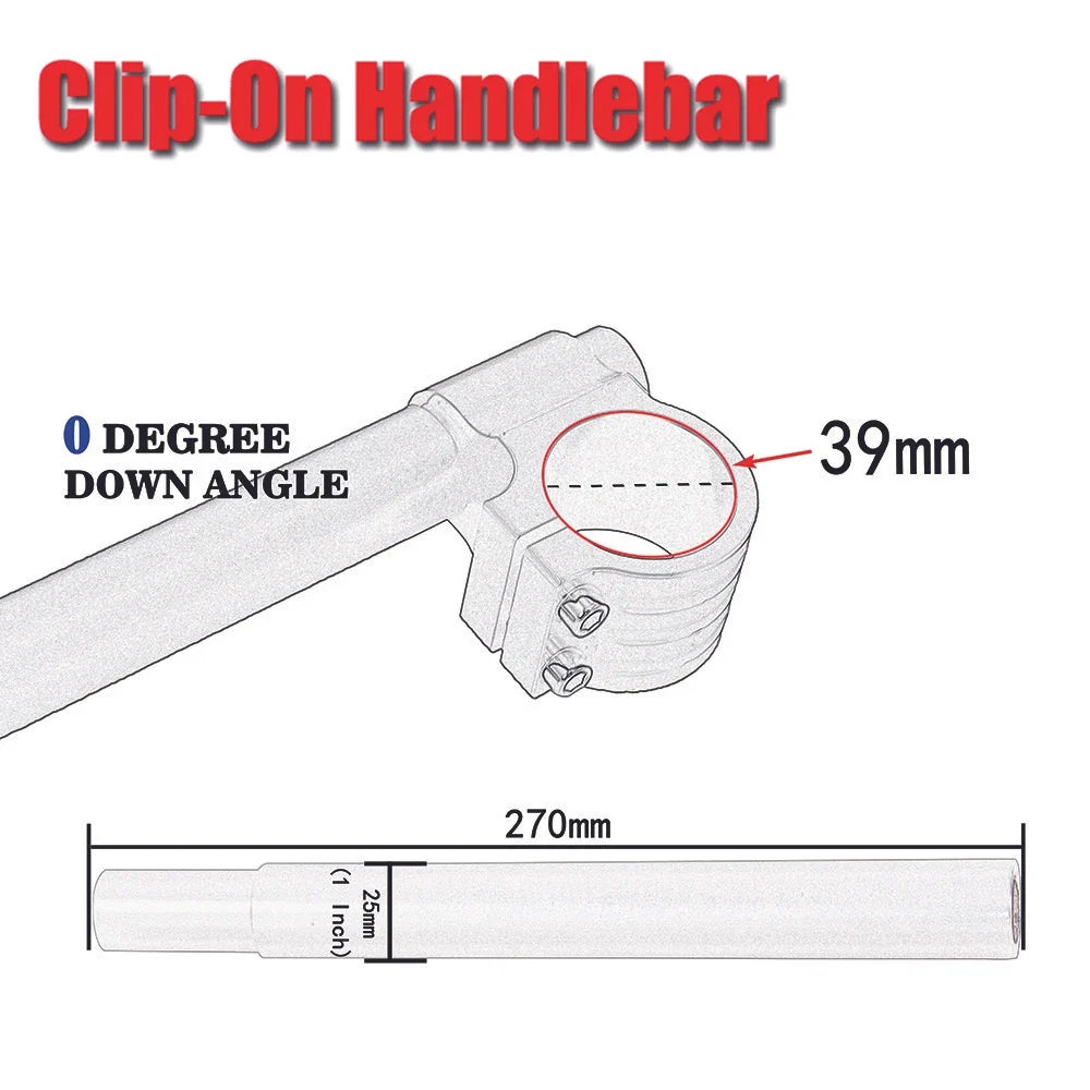 39mm Clip Ons Handlebar for Harley Sportster 883 1200 (1988–2017)