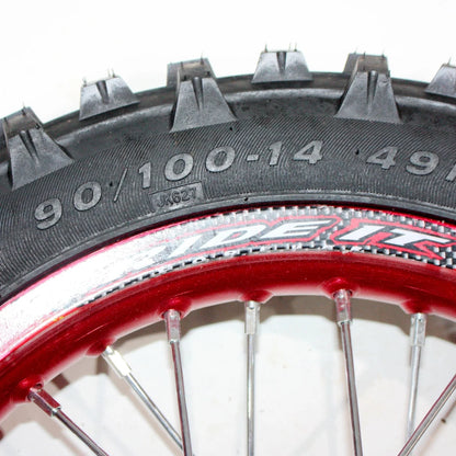 14" Rear Alloy Wheel Rim Tire for PIT PRO Bigfoot (90/100-14)