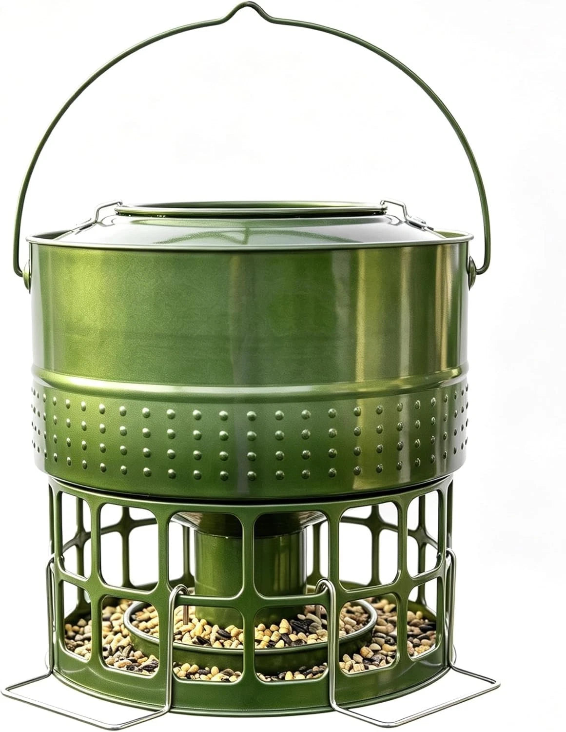 Elegant Weatherproof Metal Bird Feeder for Outdoor Use