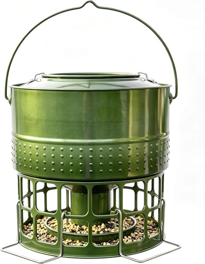 Elegant Weatherproof Metal Bird Feeder for Outdoor Use