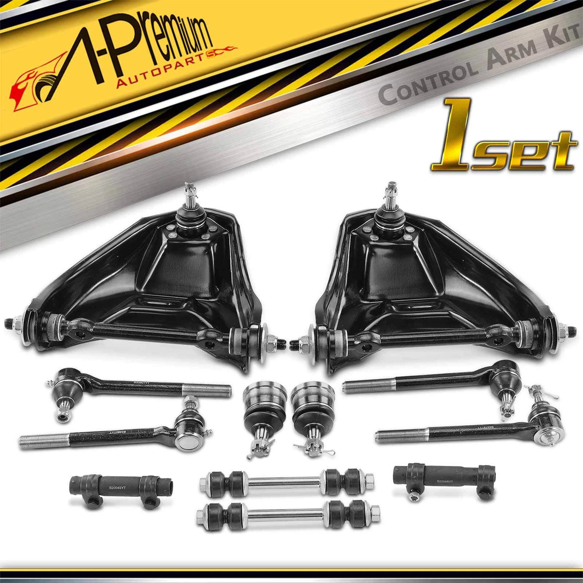 Set of 12 Front Control Arm & Ball Joint Assembly for Chevy Blazer (K6145T, ES2004S, ES3379T, ES3380T, K5254)