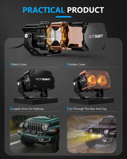 2X 4.5" LED Work Light Bar Pods for Truck SUV ATV (Off Road)