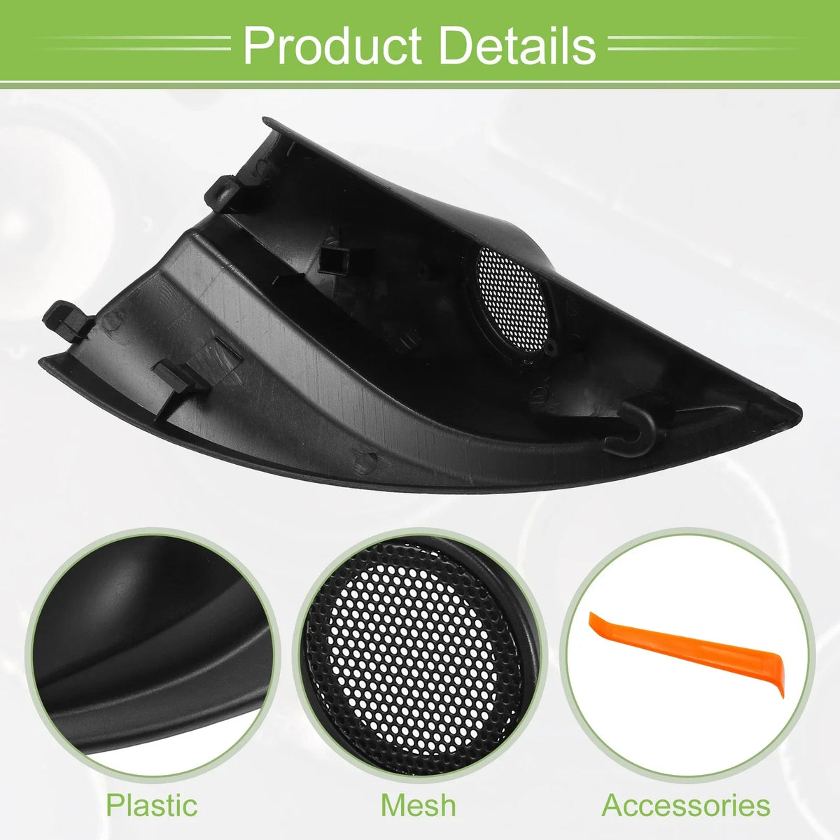 Pair A Pillar Door Tweeter Speaker Cover Trim for Mitsubishi Mirage (2014–2023)