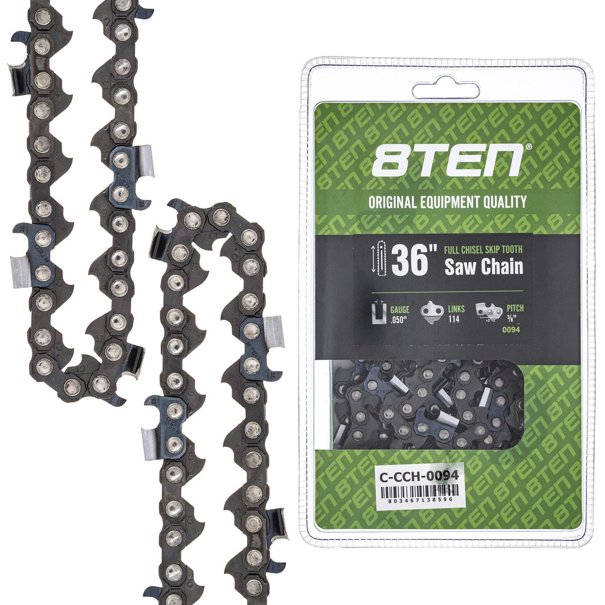 8TEN 36" Chainsaw Guide Bar & Chain .050 3/8 114DL for Stihl 066 044 064 MS660 (360RNDD025)