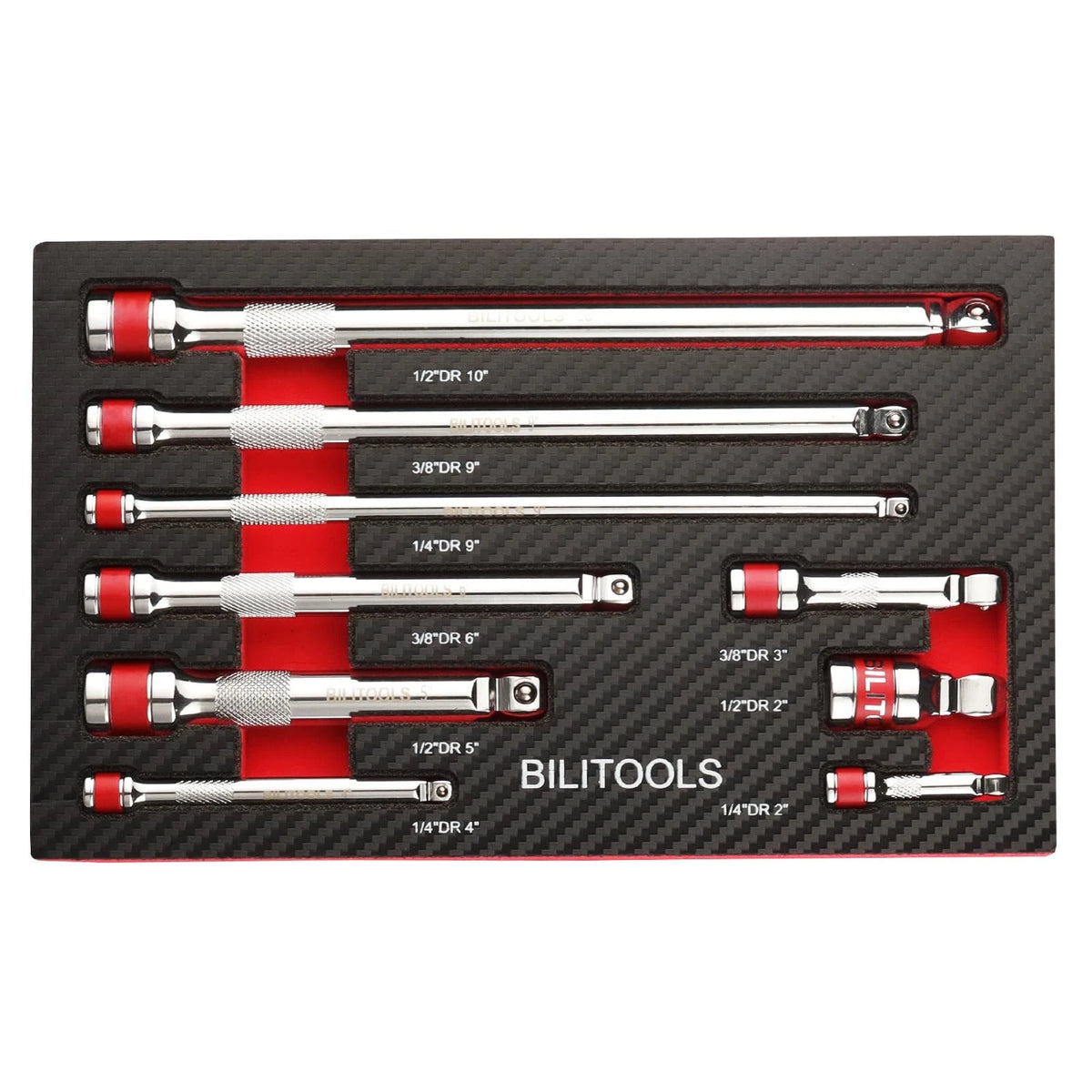 9-Piece Wobble Extension Set for Drive Socket Ratchet Mechanic Tool