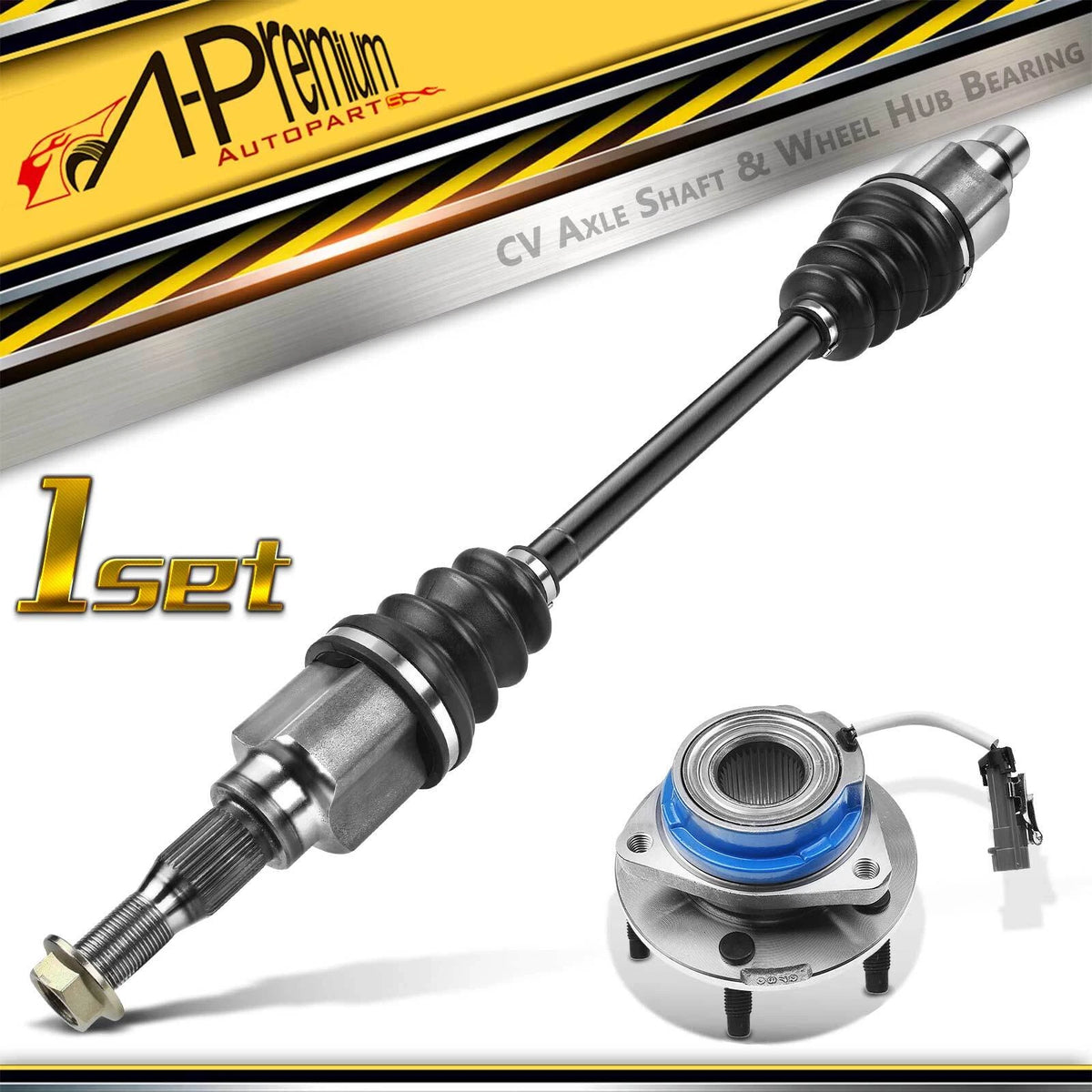 CV Axle Assembly + Wheel Hub Bearing for Buick Rendezvous (2002–2006) 66-1202, 10424907, 88967242