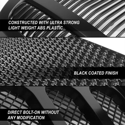 Front Bumper Grille Assembly for Subaru XV Crosstrek (2013–2015) Matte Black