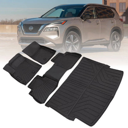 TPE Floor Mats & Trunk Cargo Liners Set for Nissan Rogue (2021–2026)