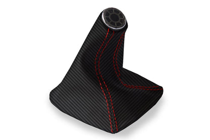 Manual Shift Boot Cover for Toyota Celica (2000–2005) Carbon Fiber Red Stitch