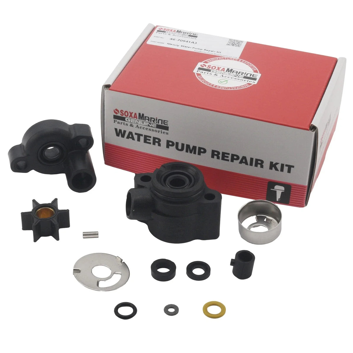 Water Pump Kit 46-70941A3 for Mercury Mariner Force 3.9-9.8 HP (1975–1986)