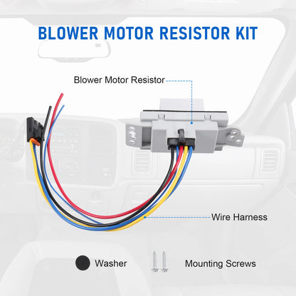 A/C Blower Motor Resistor for Chevy Impala (2000–2016) 1581773, 89018778, JA1639