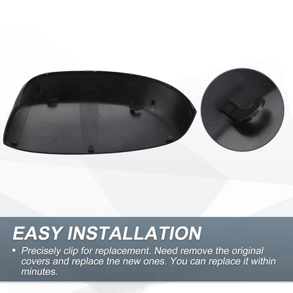 Set of 2 Rearview Mirror Cover Caps Gloss Black for Chevrolet Avalanche (2002–2013)