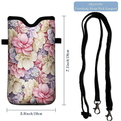 Universal Cell Phone Pouch with Crossbody Strap (7.1 x 4 in)