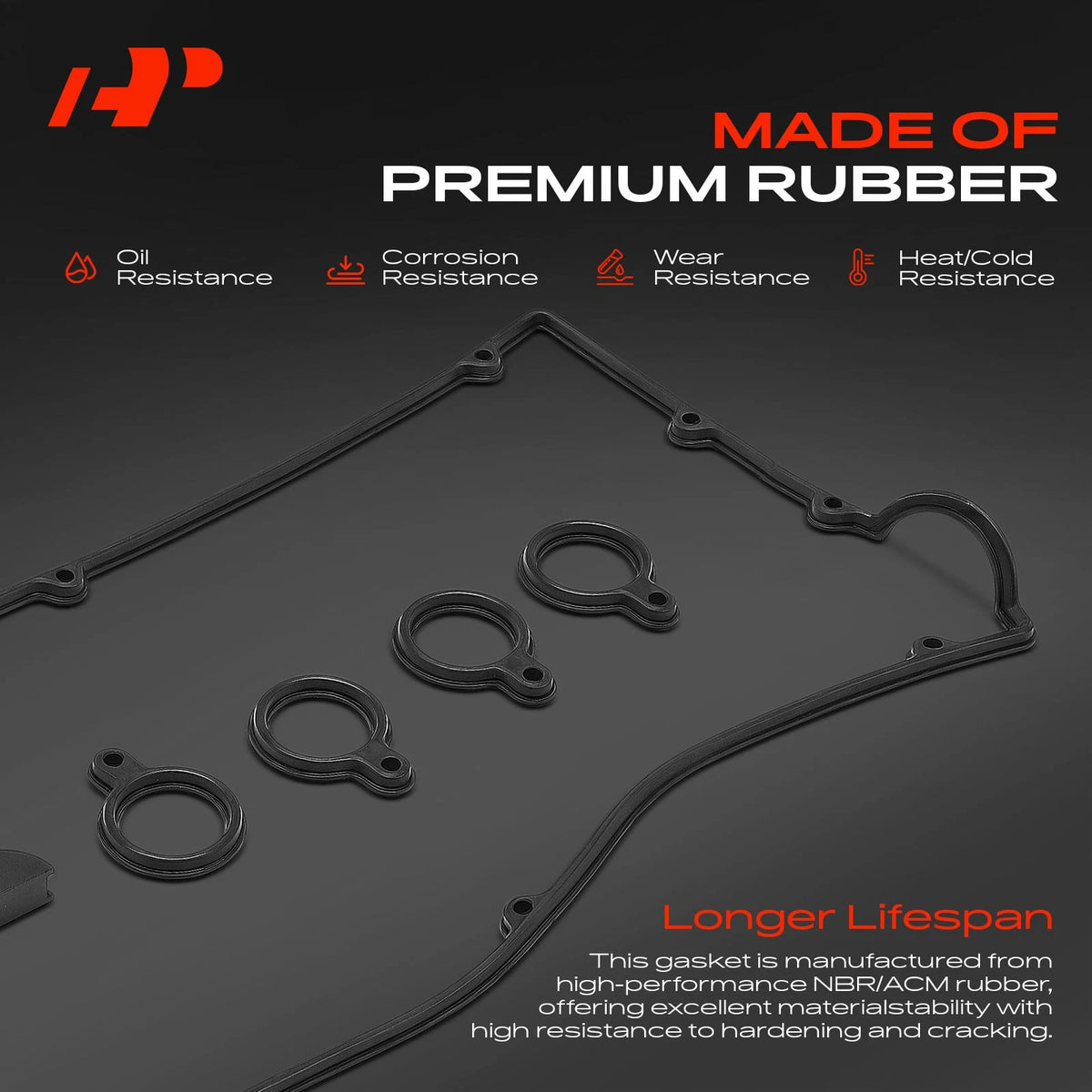 Engine Valve Cover Gasket Set for Mitsubishi Eclipse (1993–1999) MD186784, VS50434R