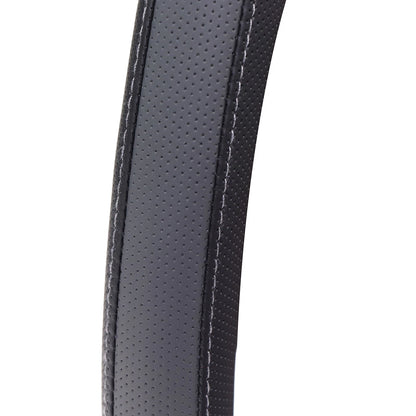 Steering Wheel Cover for Auto Protection - Soft Grip Black Grey (SWWG16)