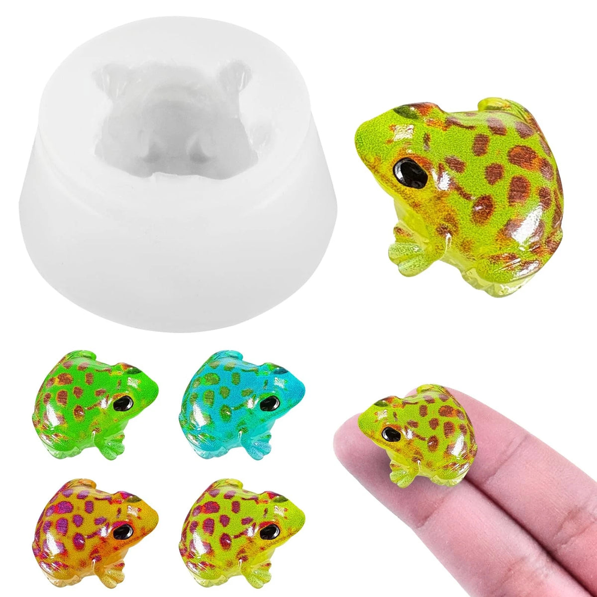 3D Animal Theme Silicone Molds for Mini Cute Frog Shape