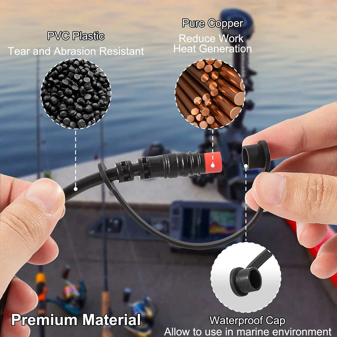 Power/Data Cable 4-Pins for Garmin Striker Echo Striker Plus (2017–2023)