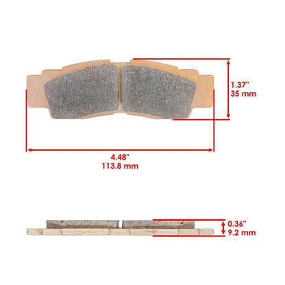 Sintered Front Brake Pads for Yamaha Wolverine YXE10 Rmax 2 XTR/Sport (2023–2024) SP349+SP349 - LA, 2HC-25805-00-00, B5H-25805-01-00