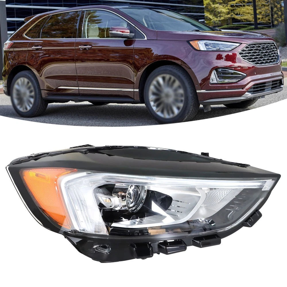 Black Full LED Headlight w/DRL for Ford Edge (2019–2021) BCK97955K