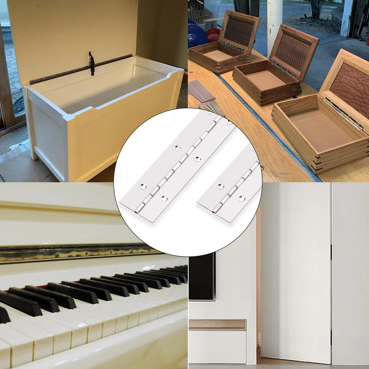 2X 12 Inch Stainless Steel Piano Hinge for Various Applications